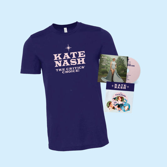 ‘9 Sad Symphonies’ CD + Kate Nash T-Shirt + Sticker & Coaster Pack (PRE-ORDER)