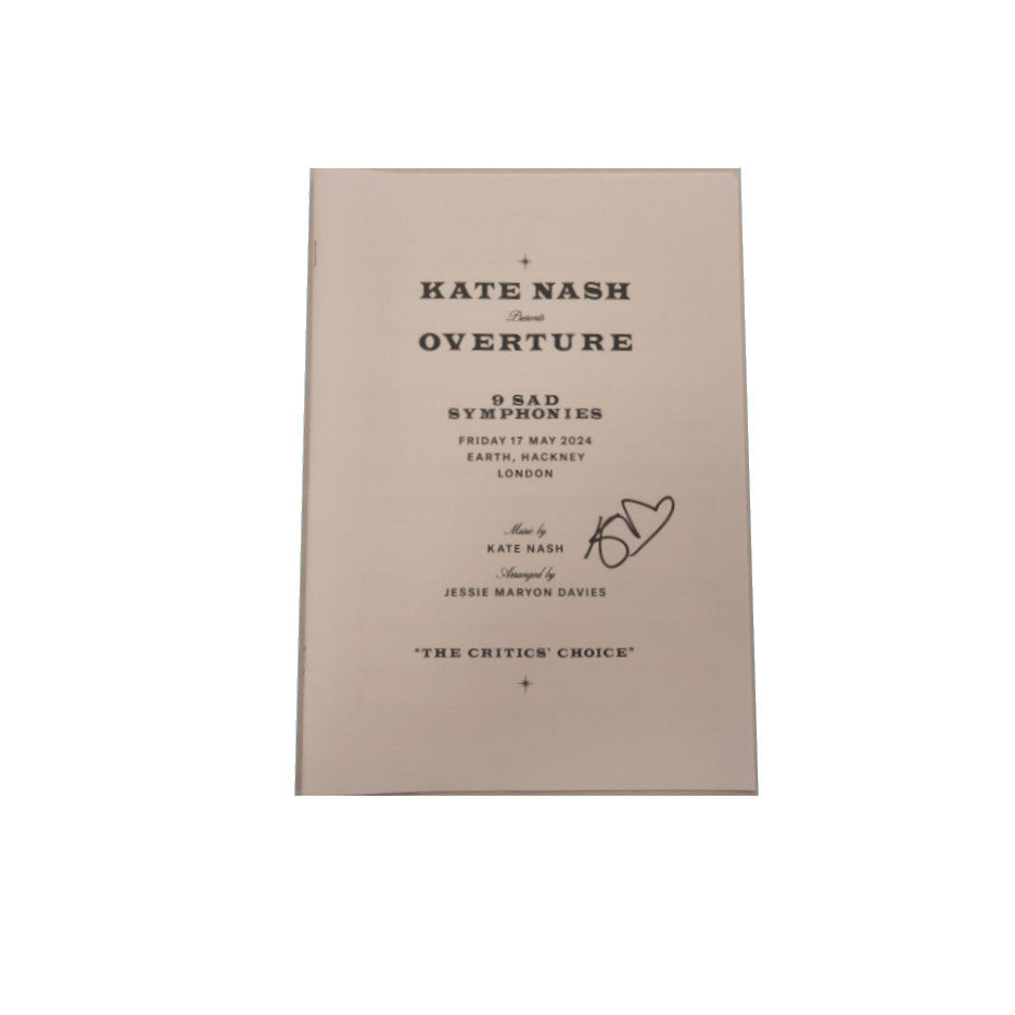 9 Sad Symphonies - signed overture score (LIMITED TO 20)